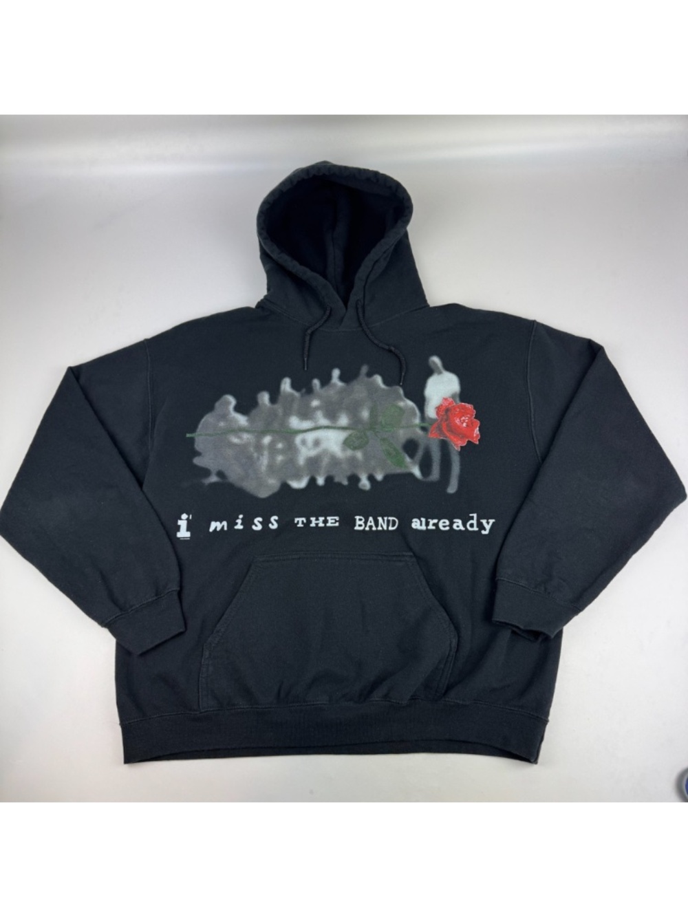 BROCKHAMPTON Mens Size L Hoodie Sweatshirt 'I miss the band already' Graphic
